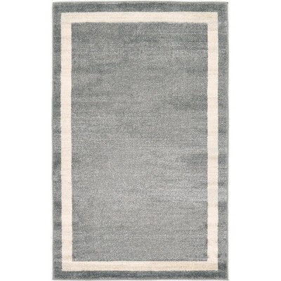 Del Mar Tufted Gray and Ivory Synthetic Indoor Area Rug, 3' 3" x 5' 3"