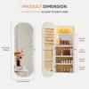 Fredees Jewelry Armoires with LED Lights, Hanging Lockable Wavy Mirror Cabinet & Jewelry Organizer, Frameless Mirror with Storage - 2 of 4