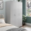 Realrooms Basin 3 Door Wardrobe With Clothing Rod & Adjustable Shelving ...