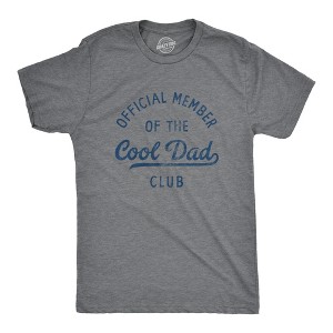 Mens Official Member Of The Cool Dad Club T Shirt Funny Fathers Day Gift Tee For Guys - Crazy Dog Men's T Shirt - 1 of 4