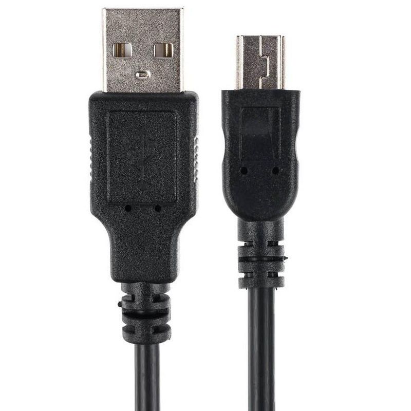 Monoprice USB A to Mini-B 2.0 Cable - 6 Feet - Black | 5-Pin 8/28AWG, 2 of 7