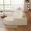 108.5 inch Black L Shaped Modern Curved sofa, Chenille Upholstered Sectional Sofa Set with 3 Pillows for Living Room - 4 of 4