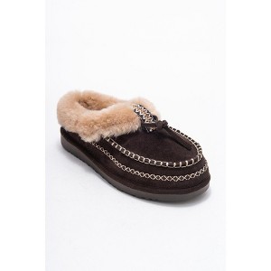 Noriel - Brown Genuine Leather Moccasin Slipper (Women) | Forever & Always Shoes - 1 of 4