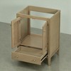 24" Bathroom Vanity Base Only, Freestanding Natural Cabinet with Rattan Doors, Drawer, Acacia Wood Frame, No Sink - 3 of 4