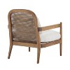 Hrinhom Set of 2 Lounge Chair,Armchair,Rattan Backrest,Solid Wood Frame,Polyester - 4 of 4