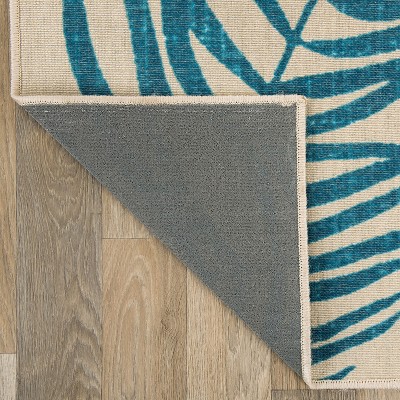Multicolor Floral Synthetic Flatwoven 5' x 7' Indoor/Outdoor Rug