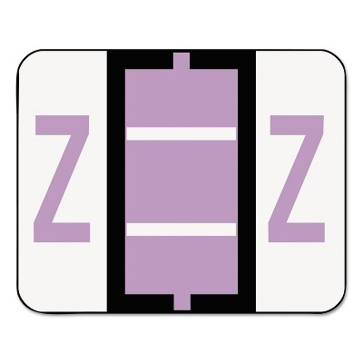 Smead A-Z Color-Coded Bar-Style End Tab Labels Letter Z Lavender 500/Roll 67096
