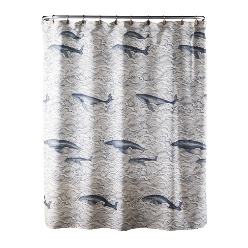 beluga whale shower curtain