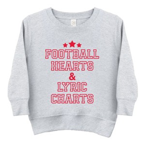Football Hearts & Lyric Charts - Kids Toddler Sweatshirt and Kids Youth Sweatshirt - 1 of 3