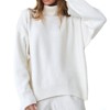 Coolmee Women's Turtleneck Sweater Chunky Long Sleeve Knitted Pullover High Low Hem Basic Jumper Top - 2 of 4