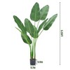 5.2ft Artificial Travellers Plants Fake Potted Silk Tree with Planter Large Realistic Banana Leaves Simulation Fake Tree for Outdoor Indoor - 2 of 4
