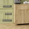 Gikpal Fluted Sideboard, Wooden Storage Cabinet with Adjustable Shelves, Entryway Table, Floor Storage Cabinet Cupboard for Kitchen, Living Room - 4 of 4
