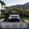 12x20 FT Metal Carport with Galvanized Steel Roof,Heavy Duty Carport Shelter for Cars Trucks and Boat,Outdoor Steel Carport with Enhanced Base-Koiai - 3 of 4
