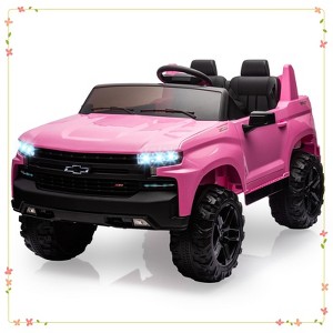 24V 2-Seater Truck Licensed Chevrolet Silverado Ride On Car Toy w/Parent Remote Control - 1 of 4