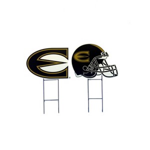 NCAA Emporia State Hornets 2pk Logo and Helmet Garden Stake Set - 1 of 1