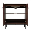 Ridstar 30 in. W Brown Bathroom Storage Cabinet with 2 Soft-Close Doors and Large Storage Space - 2 of 4