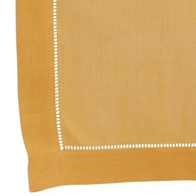 Mustard Polyester Hemstitch Table Runner 16"x90"
