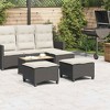 vidaXL Garden Stool Black PE Rattan 21.7 in x 21.7 in x 14.2 in - 3 of 4