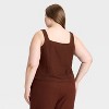 Women's Linen-Blend Tank Top - A New Day™ - 2 of 3