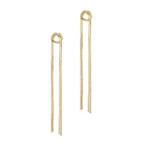 Adornia 14k Gold Plated Slinky Rope Chain Sweeper Earrings - 1 of 4
