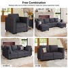 Belffin Corduroy Armrests Modular Sectional Couch Module Parts Convertible Modern Sectional Sofa Couch - 2 of 4