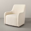 Boucle Upholstered Nursery Swivel Glider Chair Cream - Hearth & Hand™ with Magnolia - 2 of 4