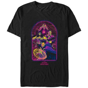 Men's Marvel Doctor Strange in the Multiverse of Madness Neon Group Shot T-Shirt - 1 of 4