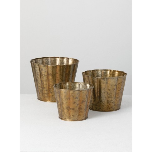 Sullivans Set Of 3 Flower Planters 6.5