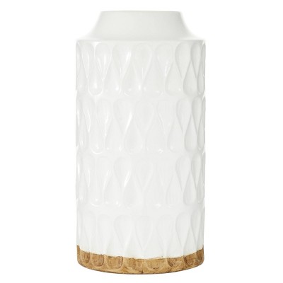 Clyborne Textured White Ceramic Vase 16