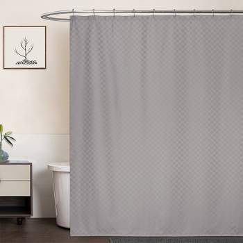Whizmax Luxury 190GSM Heavy Thick Fabric Shower Curtain for Bathroom Washable