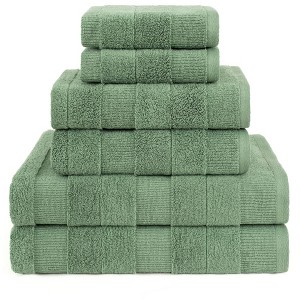 American Soft Linen Sense Collection 100% Micro Cotton Premium 6 Piece Towel Set, 600 GSM Ultra Soft and Plush Towels for Bathroom - 1 of 4