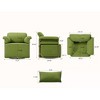 360-Degree Swivel Square Accent Sofa Chair, Plush Fabric Lounge Chair with Gold Metal Legs, Comfortable Armchair for Living Room - 3 of 4