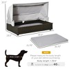 Akoasm Elevated Wicker Cat House & Rattan Dog Bed With Foldable Canopy For Small And Medium Pets Indoor & Outdoor-Brown - 2 of 4