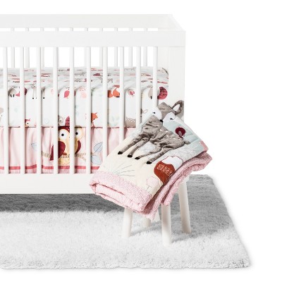 woodland friends crib bedding