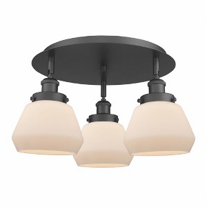 Fulton - 3 Light Flush Mount In Art Deco Style-8 Inches Tall and 18.25 Inches Wide - 1 of 1