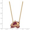 Black Bow Jewelry 14k Yellow Gold Plated Sterling Silver Colorado Avalanche NHL Necklace 18 Inch - 2 of 4
