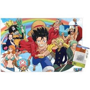 Trends International One Piece: Fishman Island - Crew Sky Unframed Wall Poster Print Clear Push Pins Bundle 14.725" x 22.375" - 1 of 4