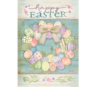 Briarwood Lane Garden Flag 12x18 For Outdoor Pastel Easter Wreath For Easter Garden Flag Flags For Outside - 1 of 4