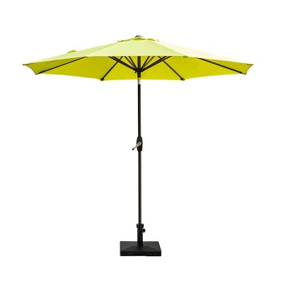 WestinTrends 9 Ft Outdoor Patio Market Table Umbrella with Square Concrete Base