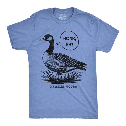 Мужские футболки Crazy Dog T-Shirts, Inc. Mens Funny T Shirts Honk Eh Canadian Goose Sarcastic Canadian Graphic Novelty Tee for Men - Crazy Dog Men's T Shirt for Animal Lovers Light Blue M