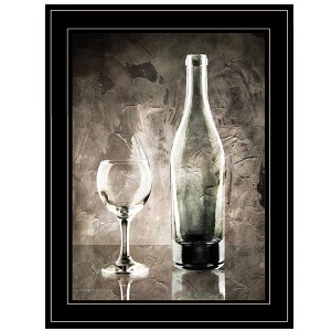 "Moody Gray Wine Glass Still Life" by Bluebird Barn, Ready to Hang Framed Print, Black Frame - 1 of 1