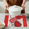 REGALWOVEN Love Hearts Placemats Set of 6, Happy Valentine's Day Dining Table Place Mats, Wedding Anniversary Holiday Decor - 4 of 4