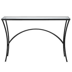 Uttermost Alayna Stylish Metal and Glass Console Table – 48" Long Living Room Table - 1 of 4