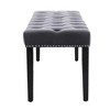 Vynxaria 45.28"L Tufted Velvet Shoe Bench Sponge-Filled Cushion, Rubber Wood Legs, 330lbs Capacity, Floor-Protective Design - 4 of 4