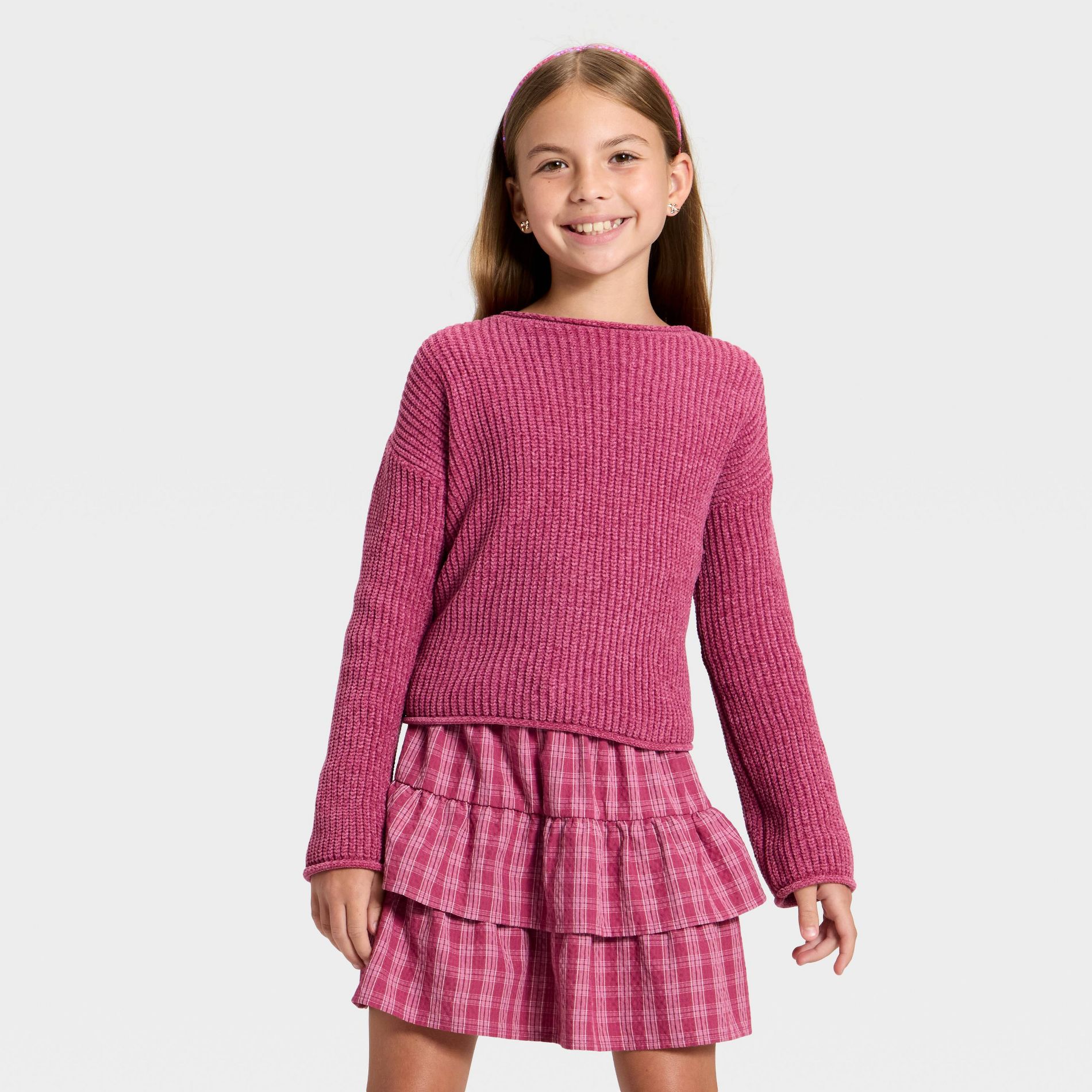 Girls' Chenille Sweater - Cat & Jack™
