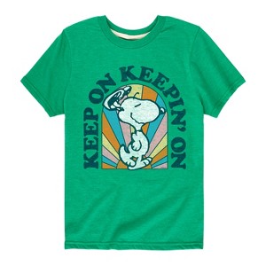Boys' - Peanuts - Keep On Short Sleeve Graphic T-Shirt - 1 of 4