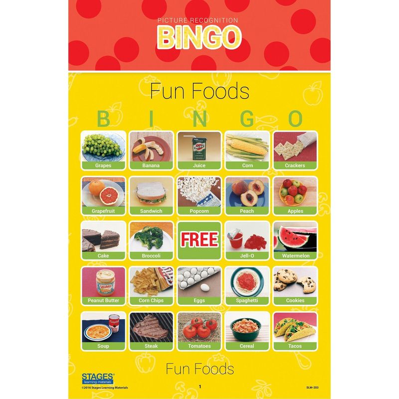 Stages Learning Materials Picture Recognition Bingo Games, Set of all 5, 4 of 6