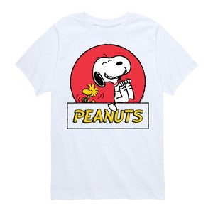 Boys' - Peanuts - Snoopy Woodstock Circle Short Sleeve Graphic T-Shirt - 1 of 4