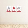 Big Dot of Happiness Christmas Gnomes - Holiday Wall Art Room Decor - 7.5 x 10 inches - Set of 3 Prints - 3 of 4