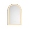 Okak Modern High Lumen Arched Smart Wall Mirror for Bathroom,Aluminum Frame Anti-fog Vanity Mirror with LED Touch Screen - 3 of 4